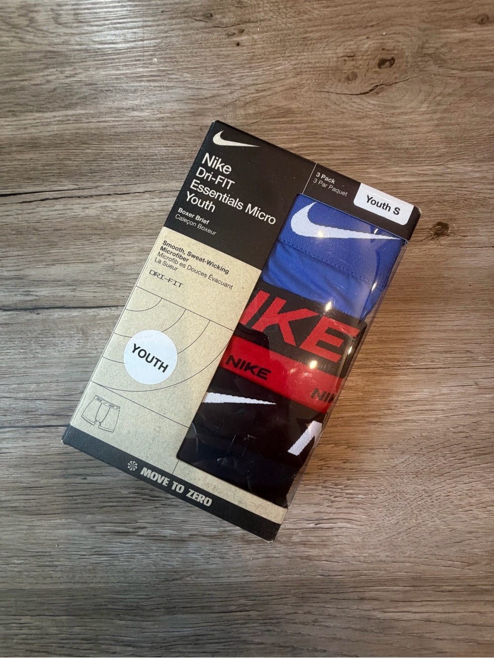 Nike Youth Dri-FIT Boxer Briefs - Blue/Red/Black YOUTH SMALL